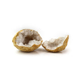 Clear Crystal Quartz Geode - Natural Geode Display Piece for Sparkling Home Decor, Collector Shelves and Crystal Gifting