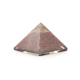 Earth-Toned Red Jasper Resin Pyramid - Polished Crystal Pyramid for Energy Decor, Meditation Display and Collector-Worthy Gifting