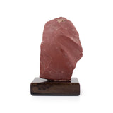 Earth-Toned Red Jasper On Wooden Stand - Statement Gemstone Display on Stand for Collector Decor, Meditation Spaces and High-Impact Gifting