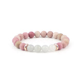 Rhodonite Beaded Bracelet - Hand-Selected Gemstone Bracelet for Everyday Wear, Crystal Energy Jewelry and Meaningful Gifting