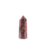 Rhodonite Point - Polished Gemstone Tower for Crystal Energy Decor, Meditation Spaces and Statement Display