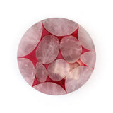 Soft Pink Rose Quartz Coaster - Polished Gemstone Heart for Love-Inspired Decor, Crystal Display and Meaningful Gifting