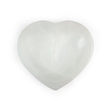 Luminous Selenite Heart Bowl - Polished Crystal Charging Bowl for Cleansing Rituals, Jewelry Display and Spiritual Home Decor