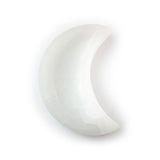 Luminous Selenite Moon Bowl - Polished Crystal Charging Bowl for Cleansing Rituals, Jewelry Display and Spiritual Home Decor