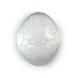 Luminous Selenite Buddha Palm Stone - Polished Palm Stone for Pocket Comfort, Meditation, Crystal Display and Thoughtful Gifting
