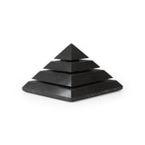 Grounding Shungite Sakkara Pyramid - Polished Crystal Pyramid for Energy Decor, Meditation Display and Collector-Worthy Gifting