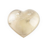 Clear Crystal Smoky Quartz Heart - Polished Gemstone Heart for Love-Inspired Decor, Crystal Display and Meaningful Gifting
