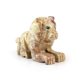 Soapstone Lion - Polished Gemstone Heart for Love-Inspired Decor, Crystal Display and Meaningful Gifting