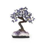 Sodalite Bonsai Tree - Gemstone Tree of Life Decor for Home Energy, Desk Display and Crystal Gifting