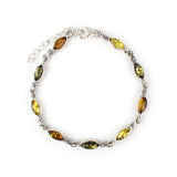 Sterling Silver Amber Bracelet - Hand-Selected Gemstone Bracelet for Everyday Wear, Crystal Energy Jewelry and Meaningful Gifting