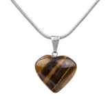Golden Tiger Eye Heart Pendant - Hand-Selected Gemstone Jewelry for Everyday Energy, Layered Styling and Meaningful Gifting