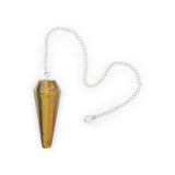 Golden Tiger Eye Pendulum - Hand-Selected Gemstone Piece for Crystal Display, Spiritual Home Decor and Memorable Gifting