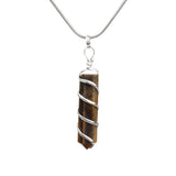 Golden Tiger Eye Spiral Point Pendant - Hand-Selected Gemstone Jewelry for Everyday Energy, Layered Styling and Meaningful Gifting