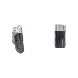Protective Tourmaline Stud Earrings - Polished Gemstone Heart for Love-Inspired Decor, Crystal Display and Meaningful Gifting