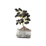 Sleek Black Mini Black Onyx Tree - Gemstone Tree of Life Decor for Home Energy, Desk Display and Crystal Gifting