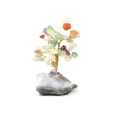 Mini Chakra Tree - Amethyst Gemstone Tree of Life Decor for Home Energy, Desk Display and Crystal Gifting