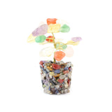 Chakra Tree on Mixed Gems - Gemstone Tree of Life Decor for Home Energy, Desk Display and Crystal Gifting