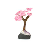 Soft Pink Rose Quartz Cluster Tree - Gemstone Tree of Life Decor for Home Energy, Desk Display and Crystal Gifting