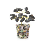 Protective Tourmaline Tree on Mixed Gems - Gemstone Tree of Life Decor for Home Energy, Desk Display and Crystal Gifting