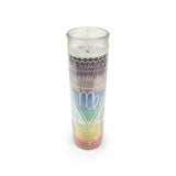 Virgo Zodiac Candle - Hand-Selected Gemstone Piece for Crystal Display, Spiritual Home Decor and Memorable Gifting