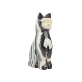 Sleek Black Zebra Onyx Cat - Hand-Selected Gemstone Piece for Crystal Display, Spiritual Home Decor and Memorable Gifting